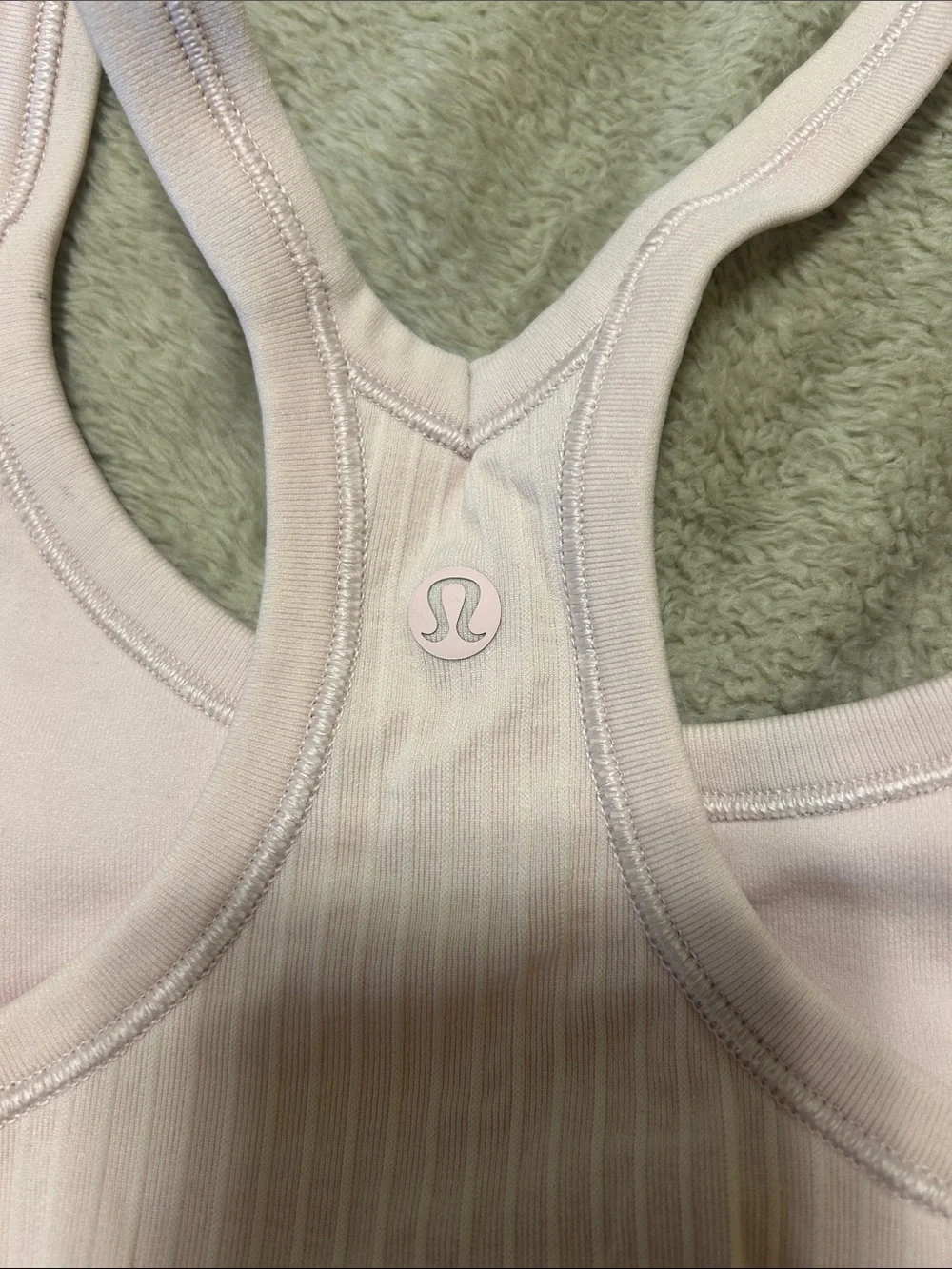 lululemon athletica Light Pink Ribbed Racerback Tank